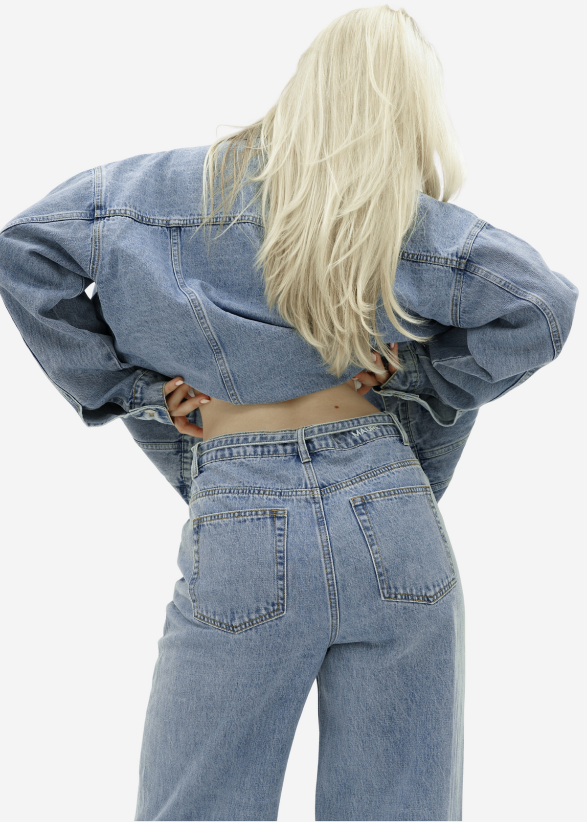 Oversized denim jacket classic blue (tall)