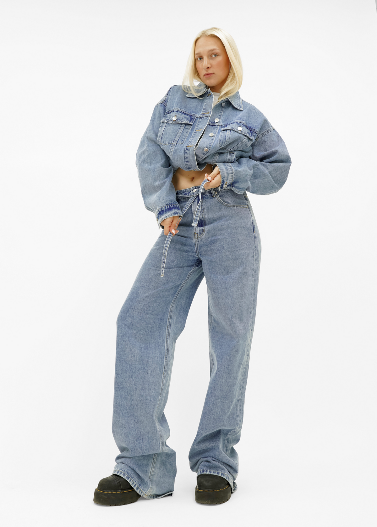 Oversized denim jacket classic blue (tall)