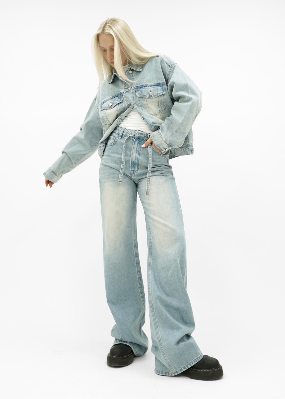 Oversized denim jacket vintage denim (tall)