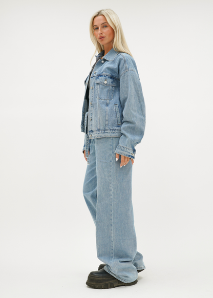 Oversized denim jacket classic blue (tall)