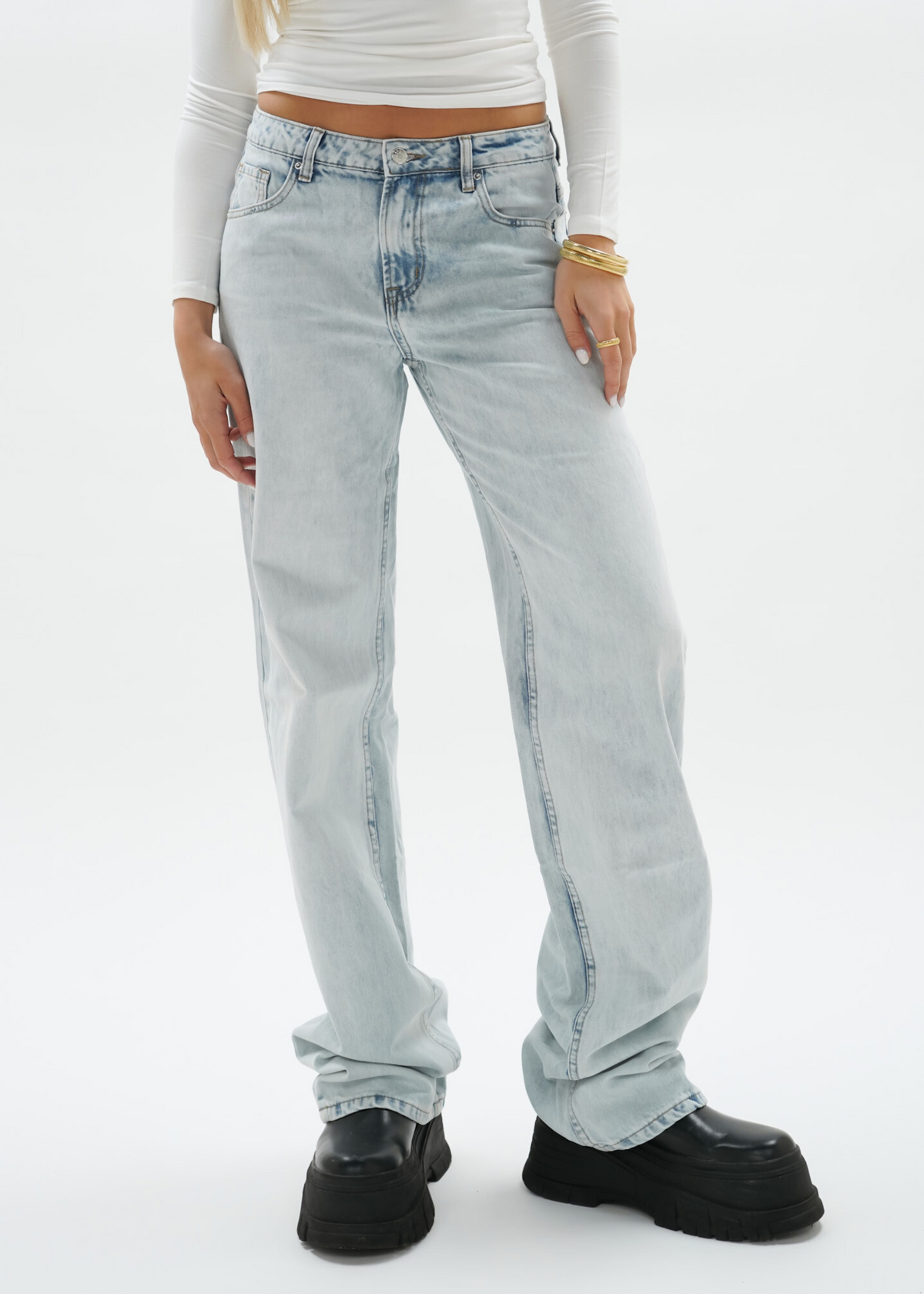 Low waist jeans light washed blue (tall)