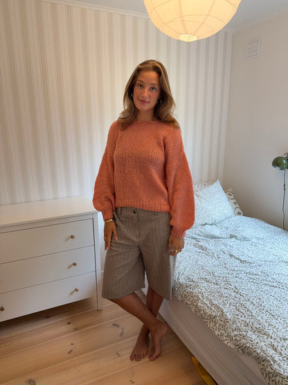 Berna knit with tie detail - Rose