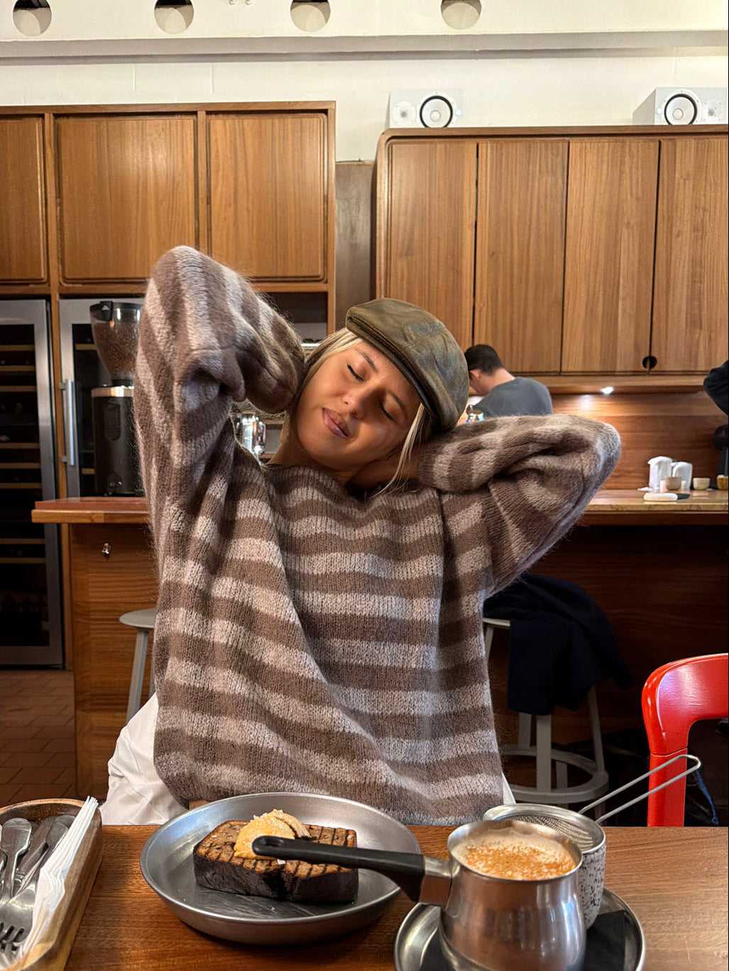 Sissal knit with stripes - Brown